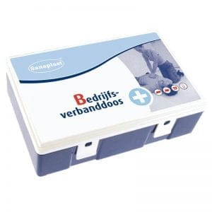 Verbanddoos B ingericht volgens richtlijnen Oranje Kruis